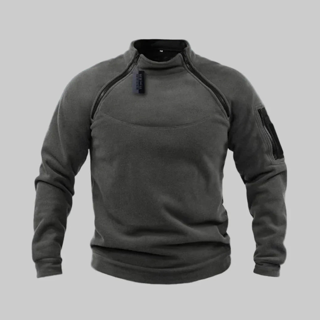 Pullover in Fleece da Uomo – Strato Funzionale per Uso all'Aperto e in Campo