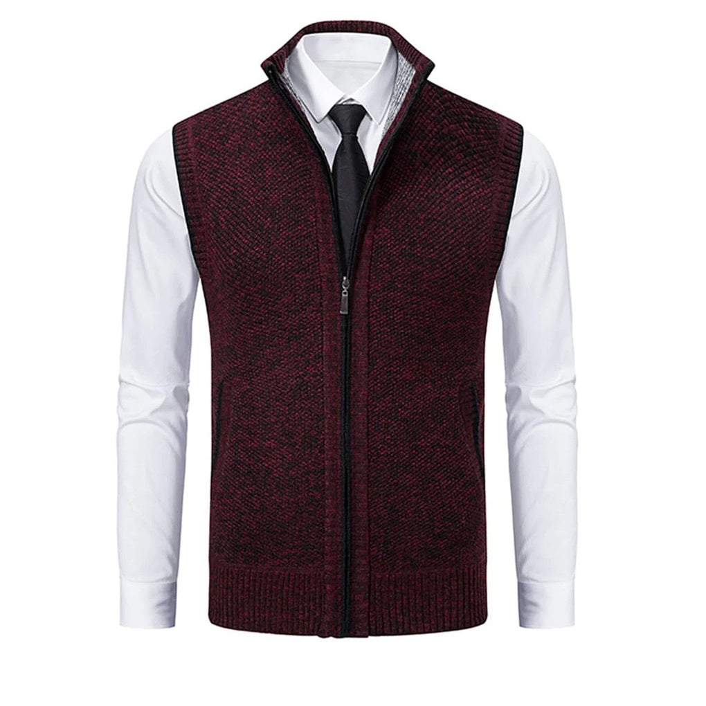 Gilet Uomo Stiloso — Strato Lucido con Dettagli Raffinati