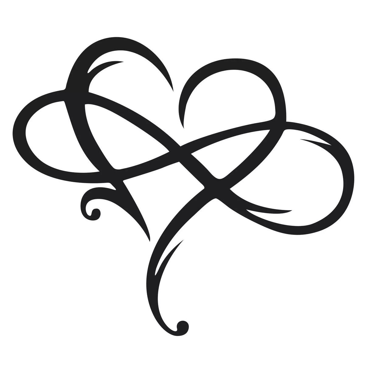 Decorazione da parete in ferro con cuore infinito