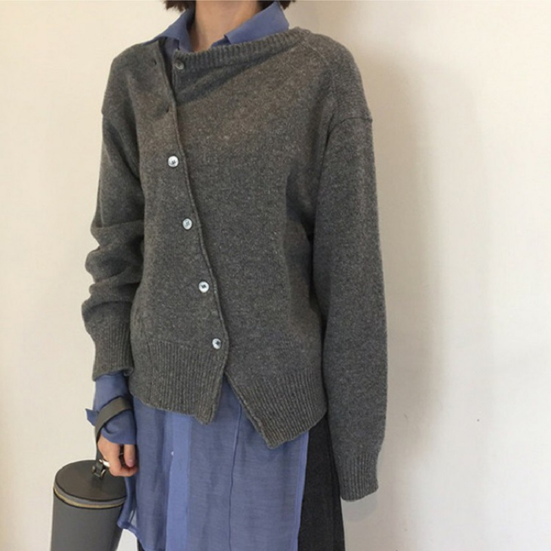 Cardigan a portafoglio effetto lana morbido
