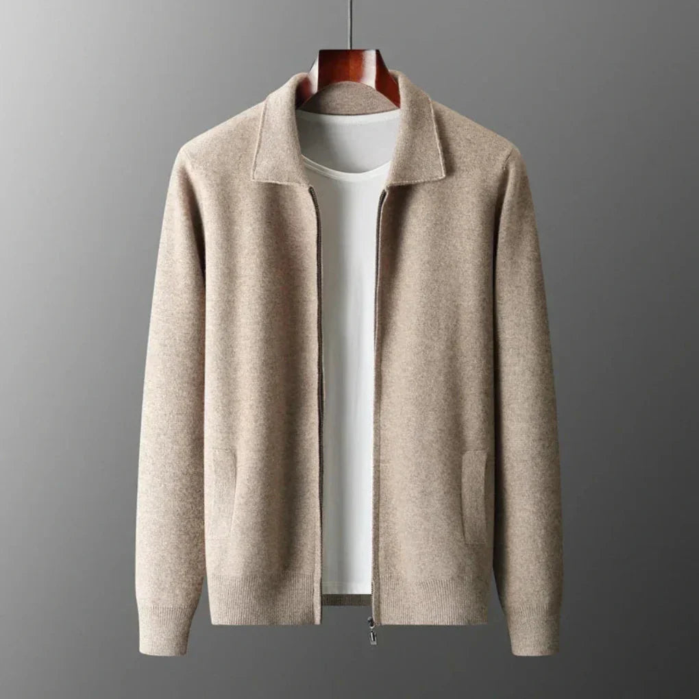 Gilet da uomo dal taglio regolare con zip integrale e tasche laterali