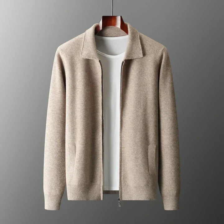 Gilet da uomo dal taglio regolare con zip integrale e tasche laterali