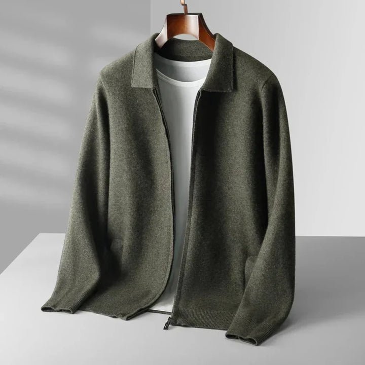 Gilet da uomo dal taglio regolare con zip integrale e tasche laterali