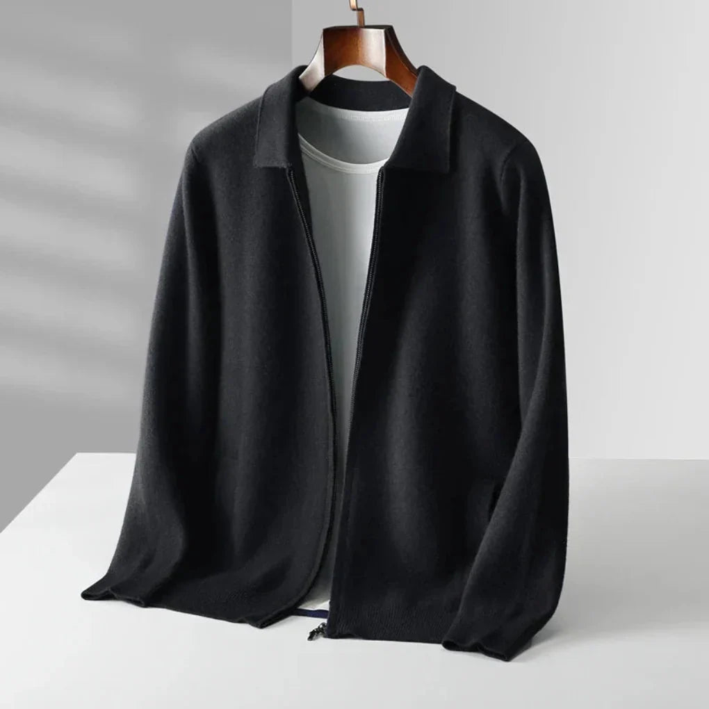 Gilet da uomo dal taglio regolare con zip integrale e tasche laterali