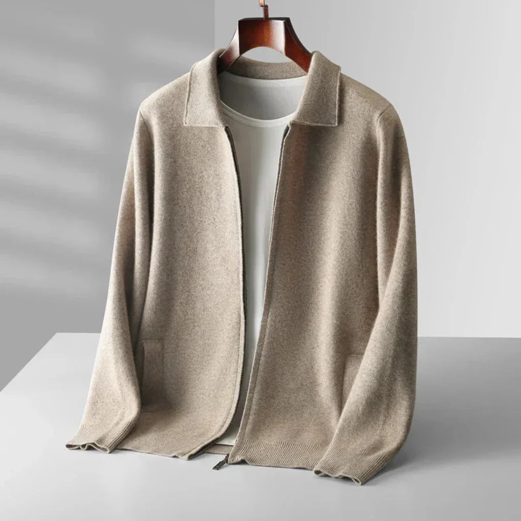 Gilet da uomo dal taglio regolare con zip integrale e tasche laterali