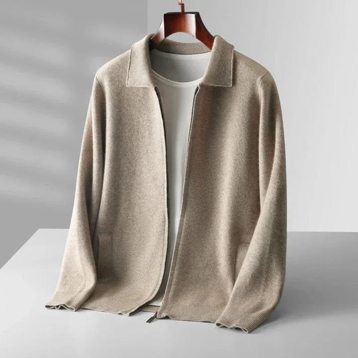 Gilet da uomo dal taglio regolare con zip integrale e tasche laterali