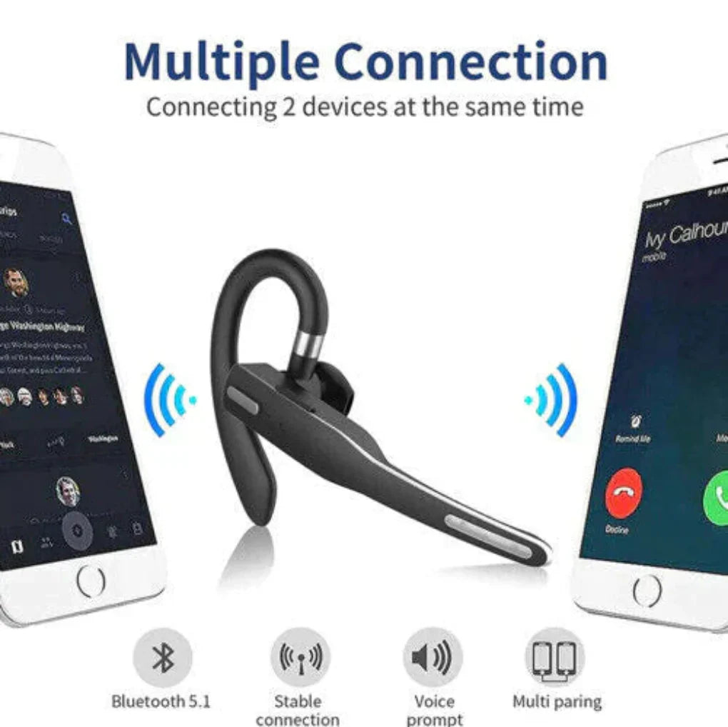 Cuffie Bluetooth 5.1 con cancellazione del rumore e doppio microfono per uomini