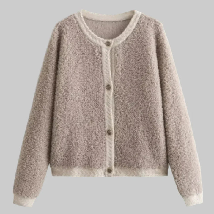 Cardigan con Bottoni da Donna – Strato Morbido con Tessuto Dichiarativo