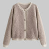 Cardigan con Bottoni da Donna – Strato Morbido con Tessuto Dichiarativo