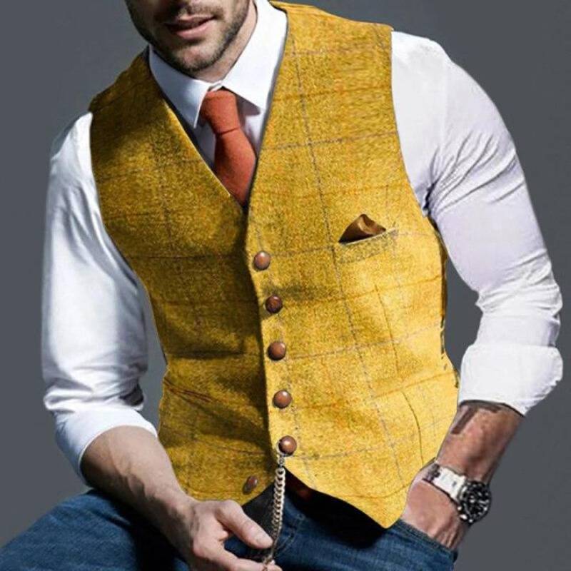 Gilet a Quadri da Uomo – Elegante con Appello Versatile