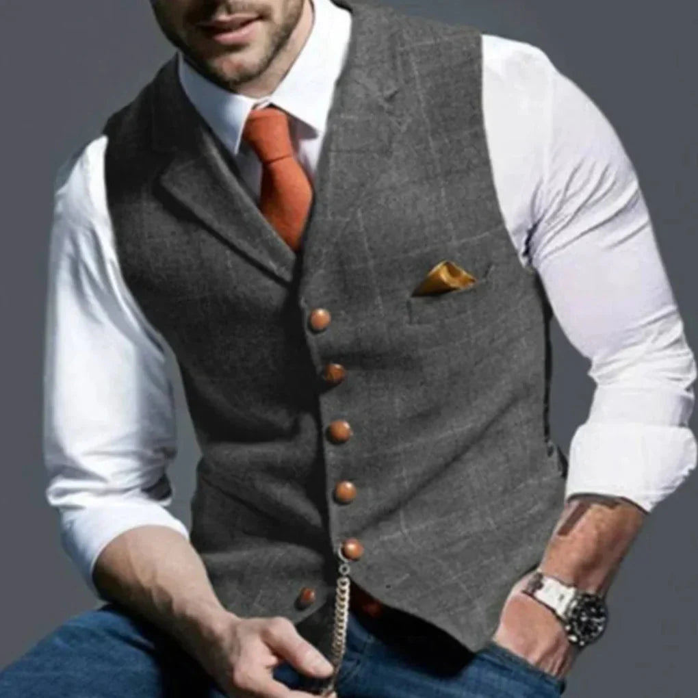 Gilet Vintage da Uomo – Heritage Classico con Stile a Strati