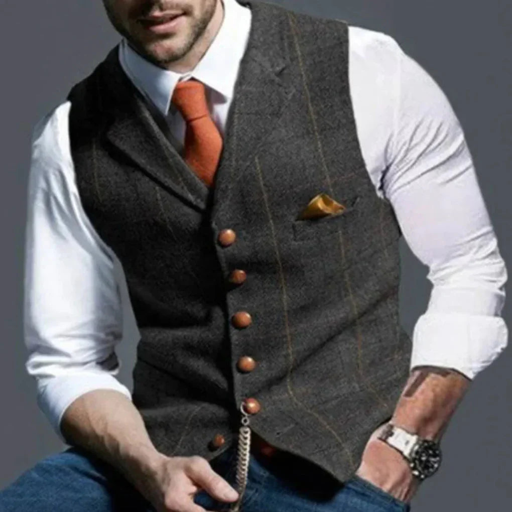 Gilet Vintage da Uomo – Heritage Classico con Stile a Strati