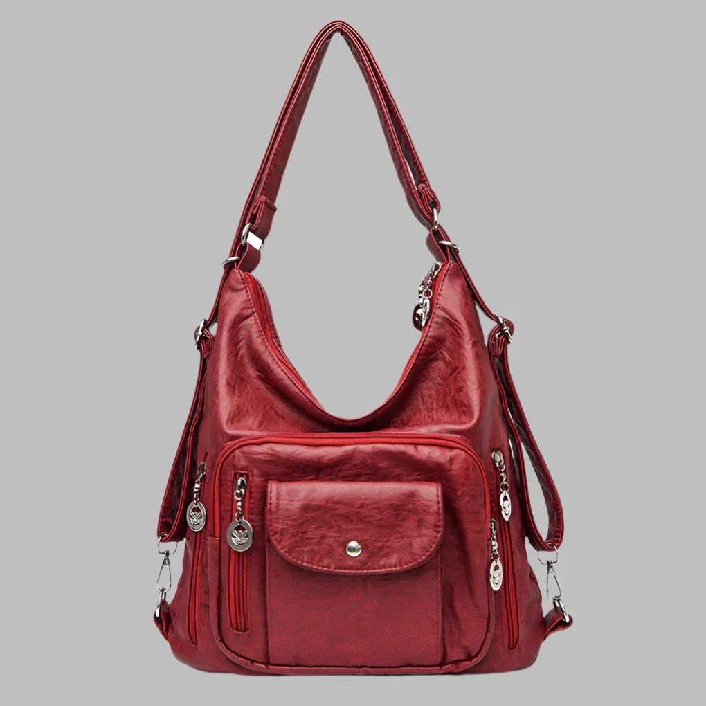 Borsa a spalla in pelle premium da donna