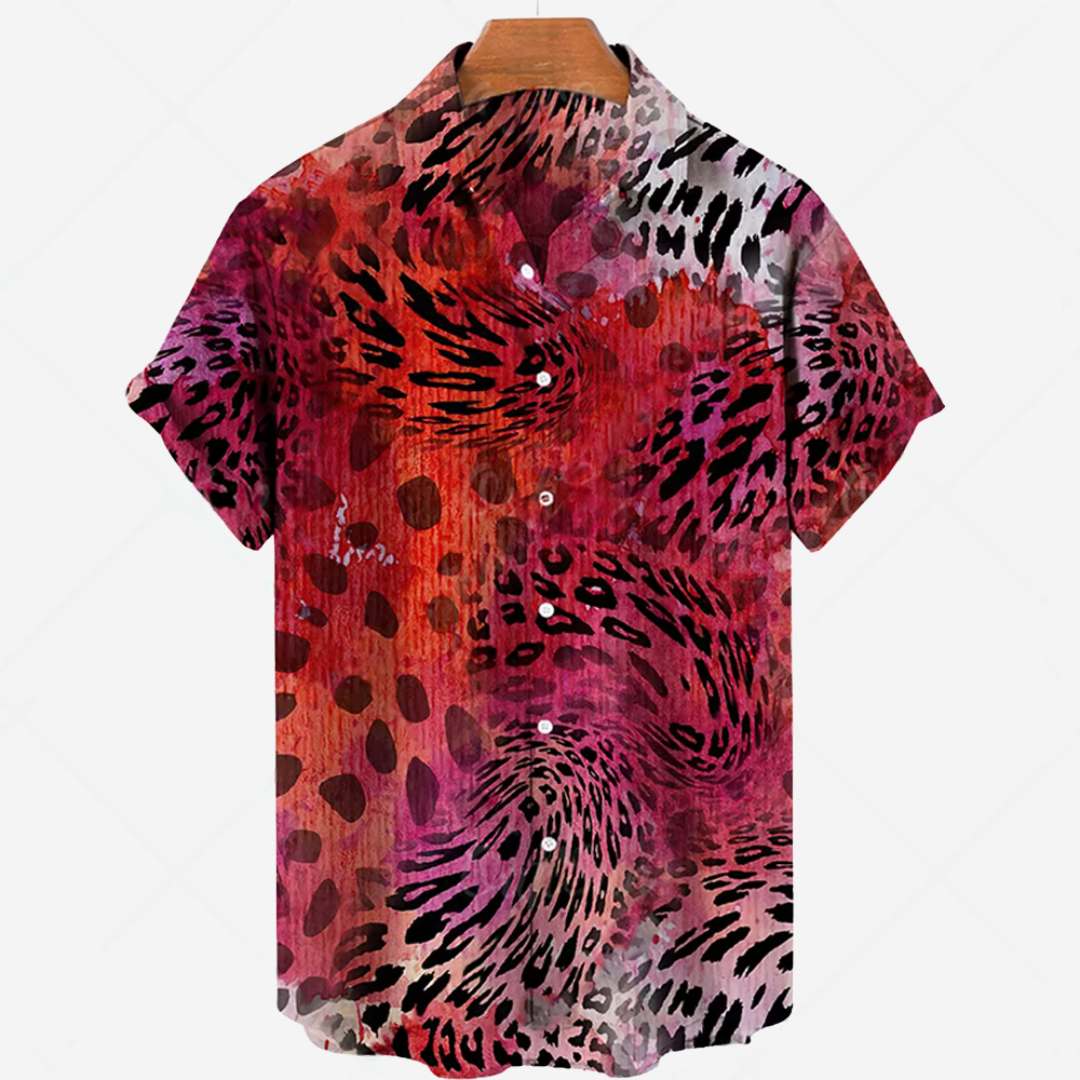 Stile Stampa - Maglia Casual a Maniche Corte per Uomo