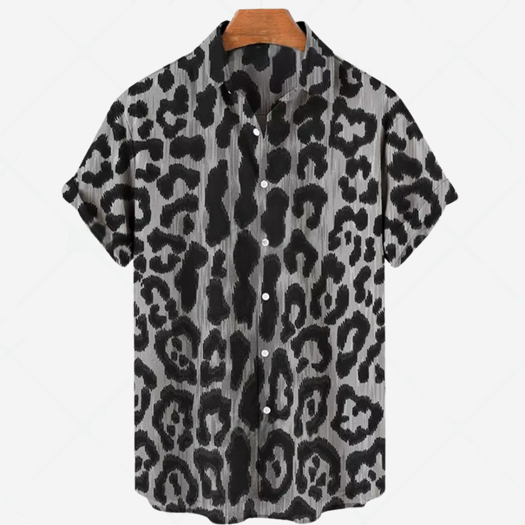 Stile Stampa - Maglia Casual a Maniche Corte per Uomo