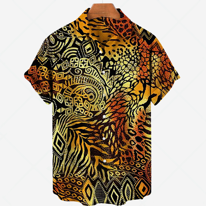 Camicia casual a maniche corte con stampa: uno stile disinvolto per ogni occasione