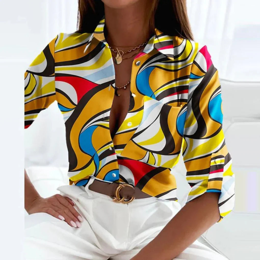 Blusa da Donna con Collo a Punta Sartoriale