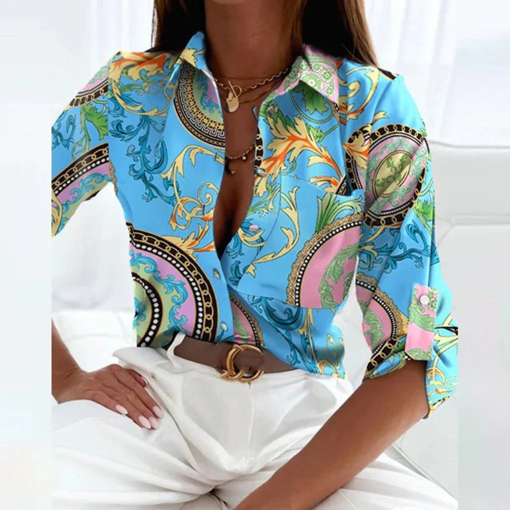Blusa da Donna con Collo a Punta Sartoriale
