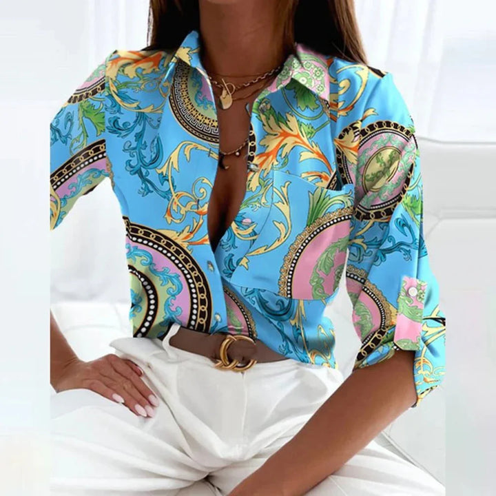 Blusa da Donna con Collo a Punta Sartoriale