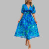 Abito Midi Casual con Scollatura a V per Donna - Comfort Estivo