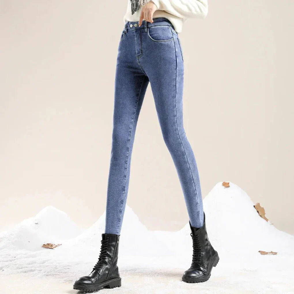 Pantaloni Invernali Alti Invita Donne Foderati per Giorni Freddi